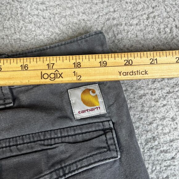 Carhartt Cargo Shorts Mens 40 Gray Relaxed Fit 10" Utility Canvas Work BS3542 - Picture 9 of 12